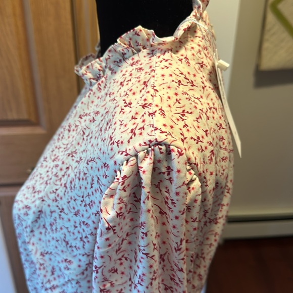 SENLIS Julie Smocked Long Sleeve Mini Dress Pink Country Floral size medium - Picture 11 of 13